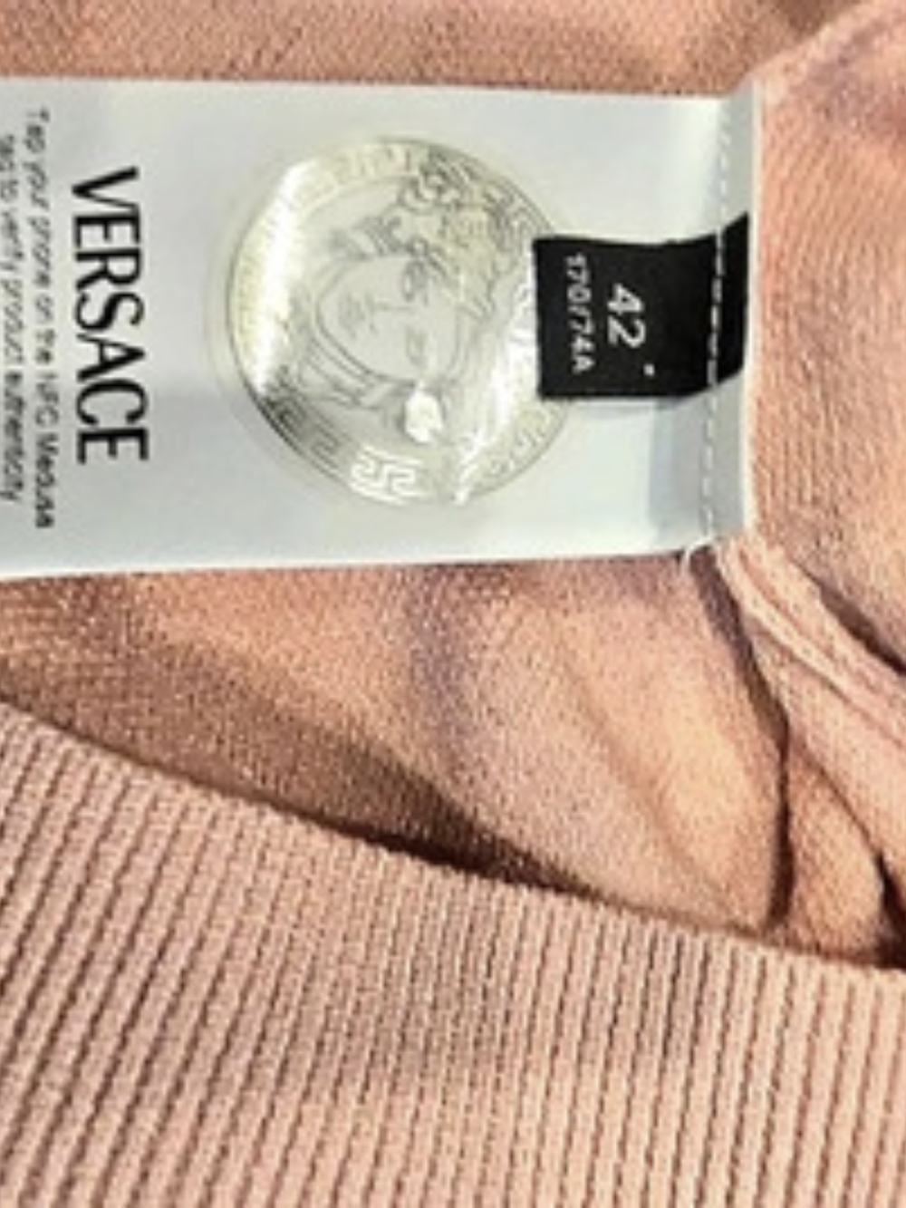 Versace Wool Crochet-Stitch Knit Mini Skirt Pink Size 42 - Picture 2 of 6
